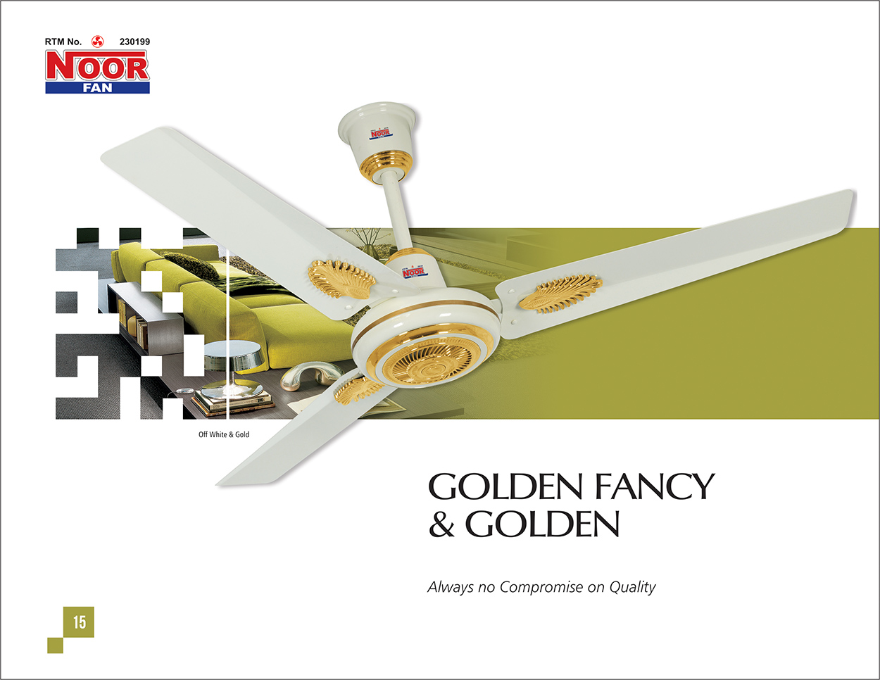 20 Golden Fancy Copper Fan - Image 1