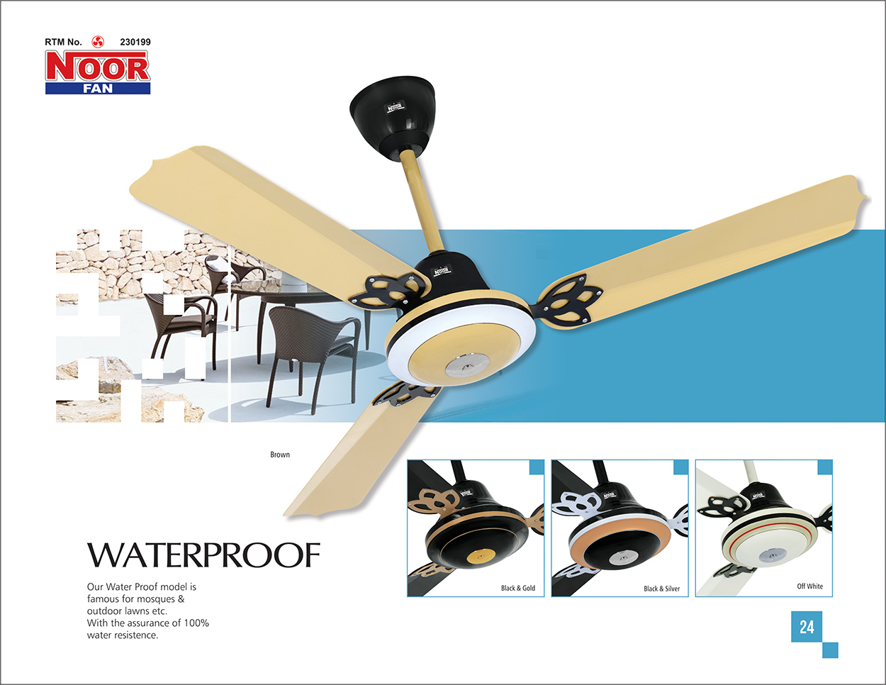 29 Waterproof Copper Fan - Image 1